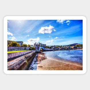 Conwy castle And Harbour Sticker